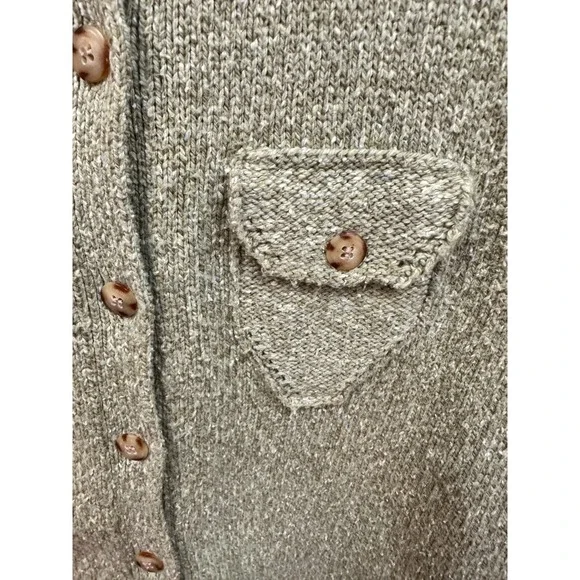 VTG Liz Claiborne Womens Knit Vest Olive Green Button Front Pockets Size S - Picture 2 of 6